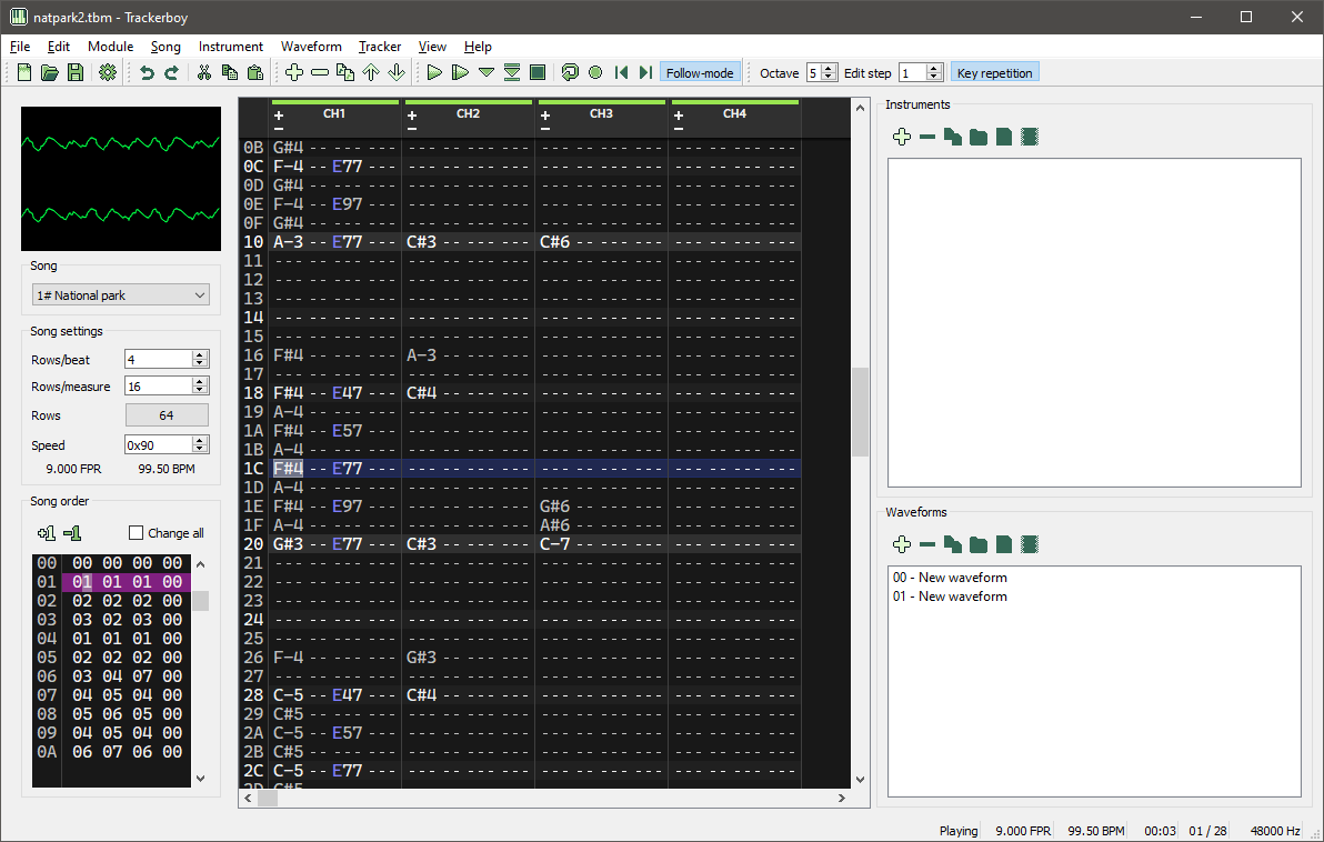 Trackerboy interface